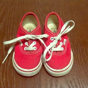 Vans classic red toddler size 5